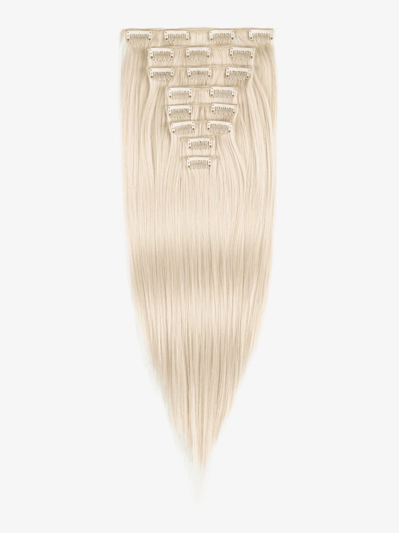 Włosy syntetyczne Clip In 47 cm 8 taśm #60 Norweski Blond