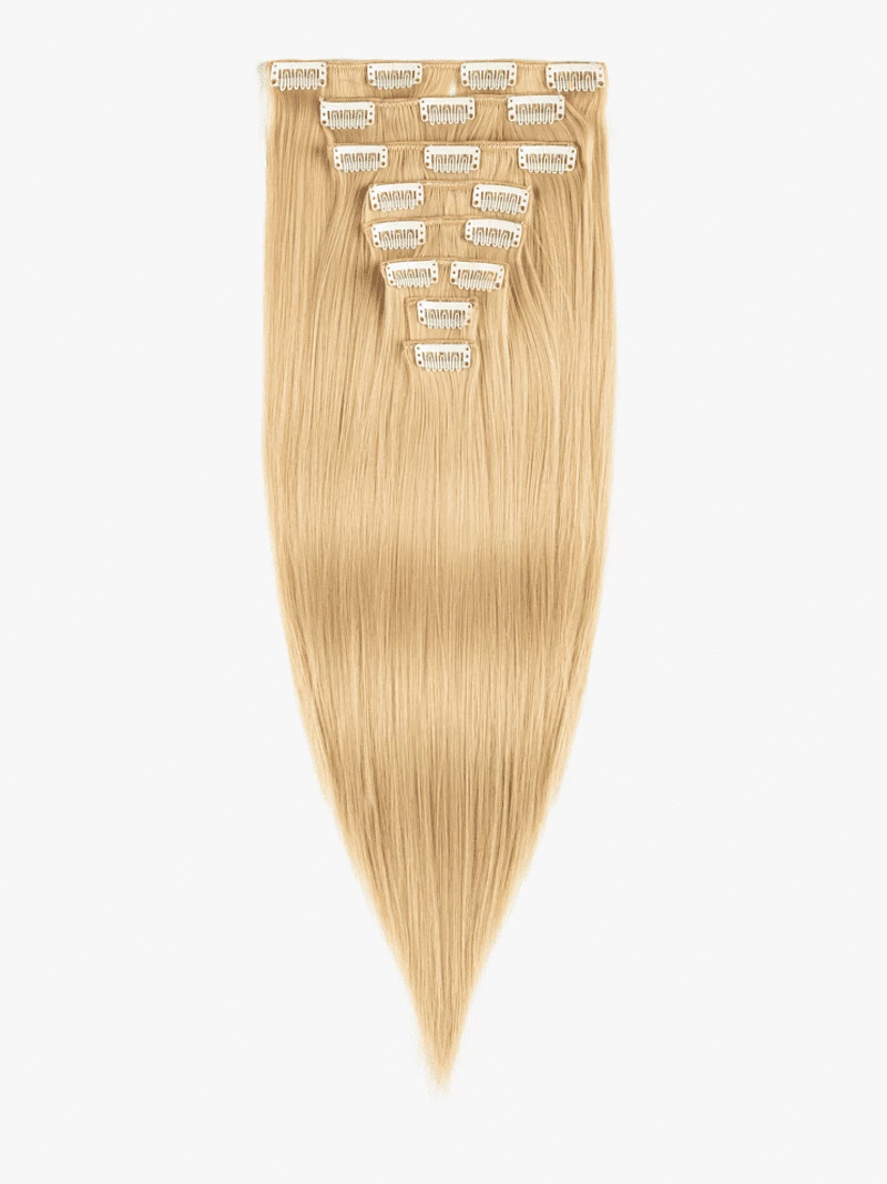 Włosy syntetyczne Clip In 47 cm 8 taśm #613C/86/18 Złoty blond