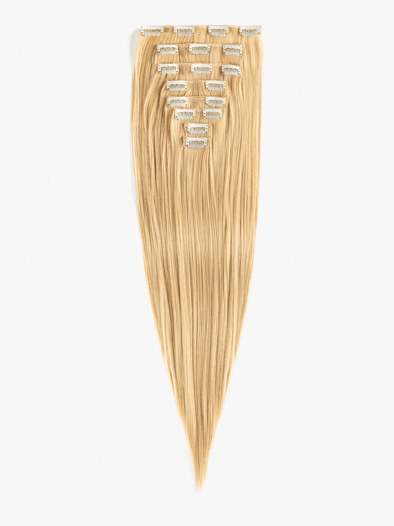Włosy syntetyczne Clip In 57 cm 8 taśm #613C/86/18 Złoty blond