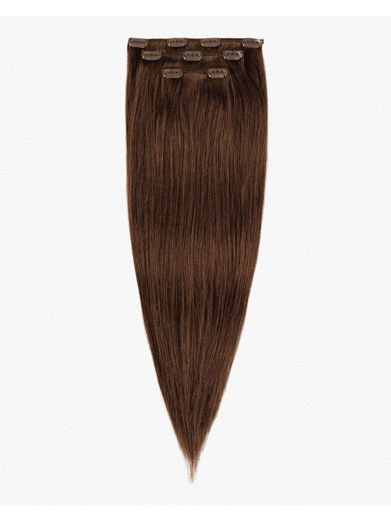 Włosy naturalne Clip In 60 cm 3 taśmy 65 gramów #3 Naturalny brąz