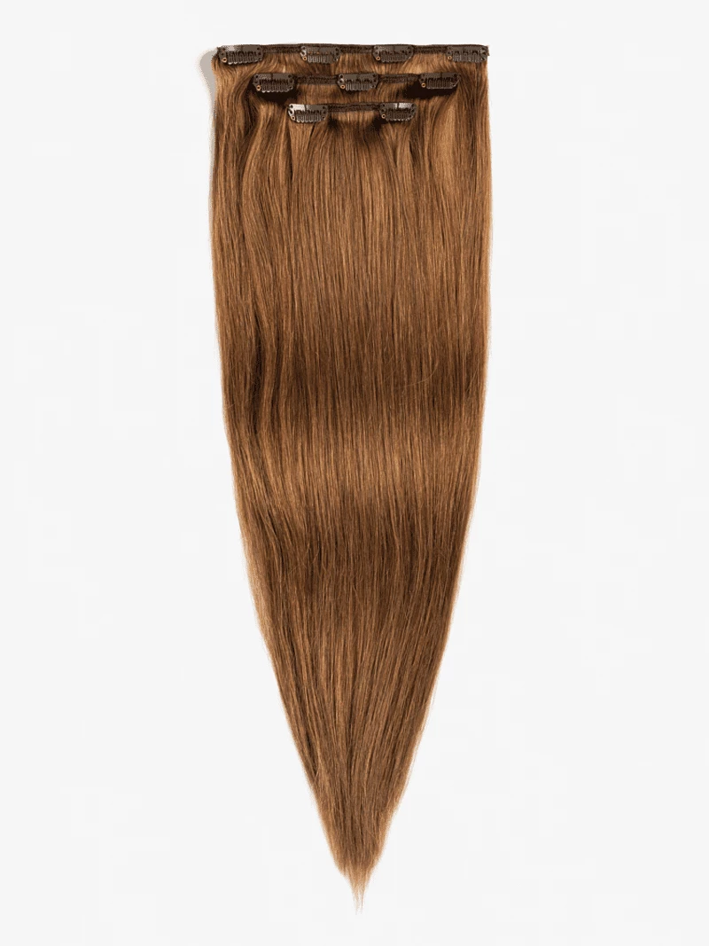 Włosy naturalne Clip In 60 cm 3 taśmy 65 gramów #6 Złoty brąz