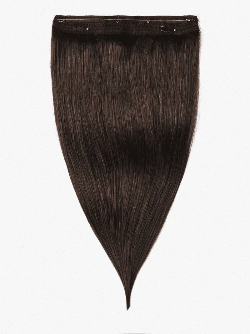 Flip In 53 cm 100% Włosy Naturalne #1B Ciemny Brąz