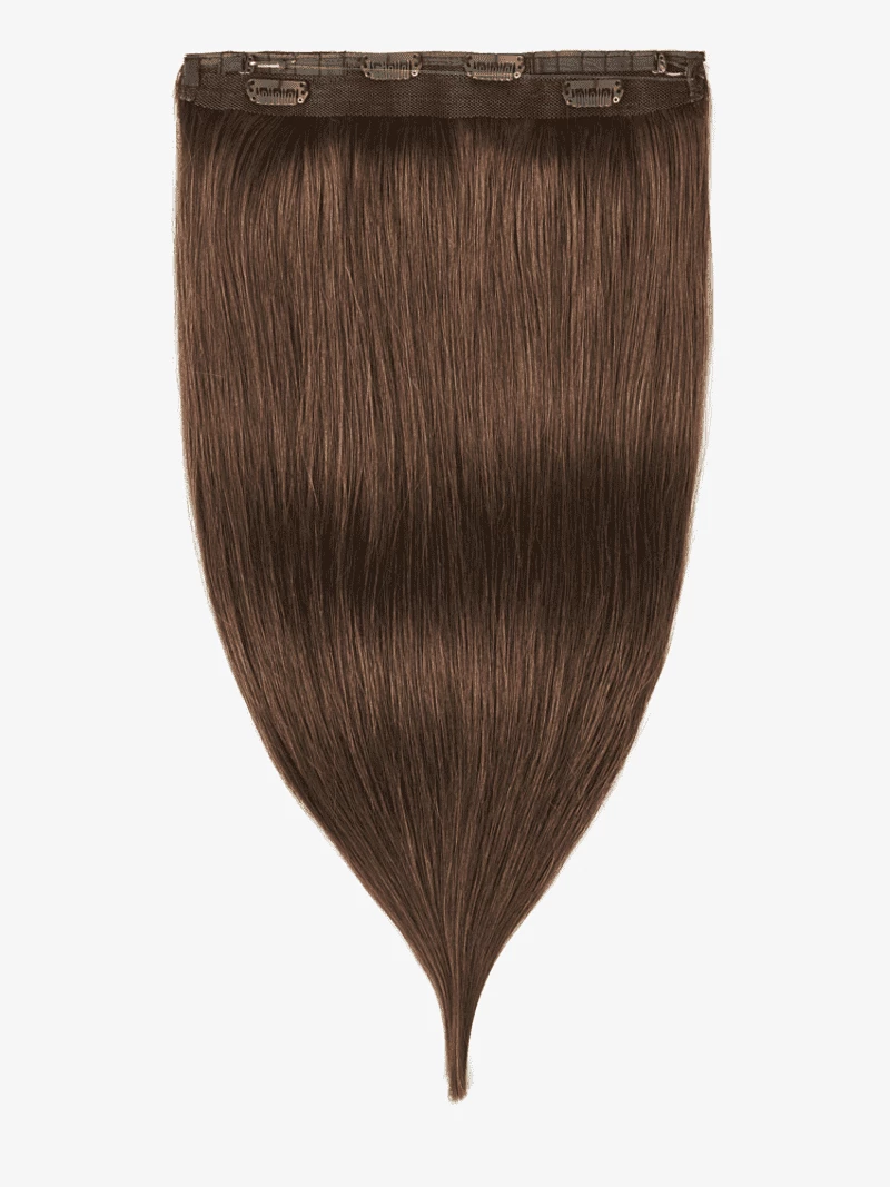 Flip In 53 cm 100% Włosy Naturalne #4 ciepły brąz