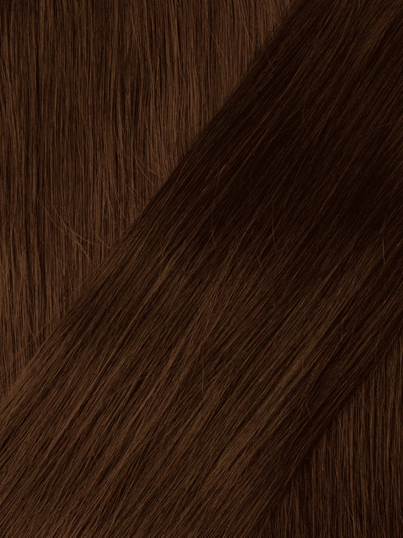 Flip In 53 cm 100% Włosy Naturalne #4 ciepły brąz