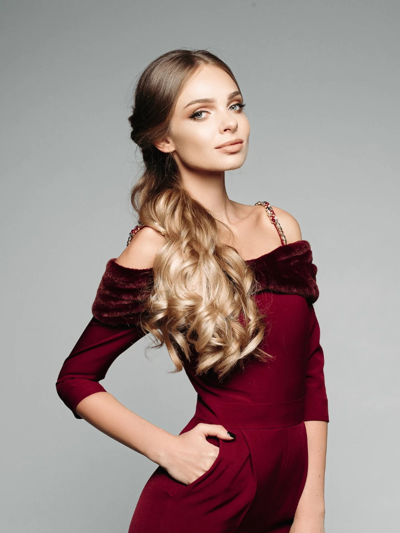 Kucyk doczepiany 60 cm kręcony #60 Norweski Blond