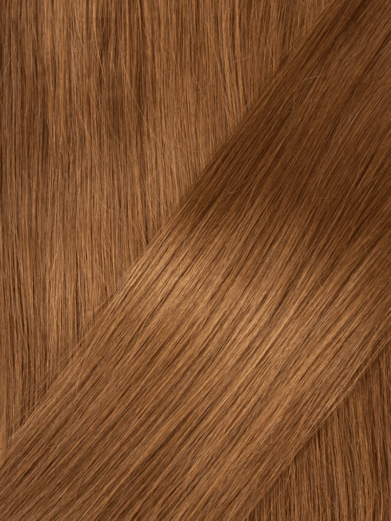 Flip In 53 cm 100% Włosy Naturalne #6 jasny szatyn