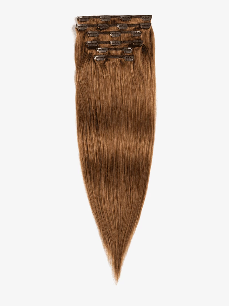 Włosy naturalne Clip In 60 cm 6 taśm 130 gramów #8 Ciemny blond (1)