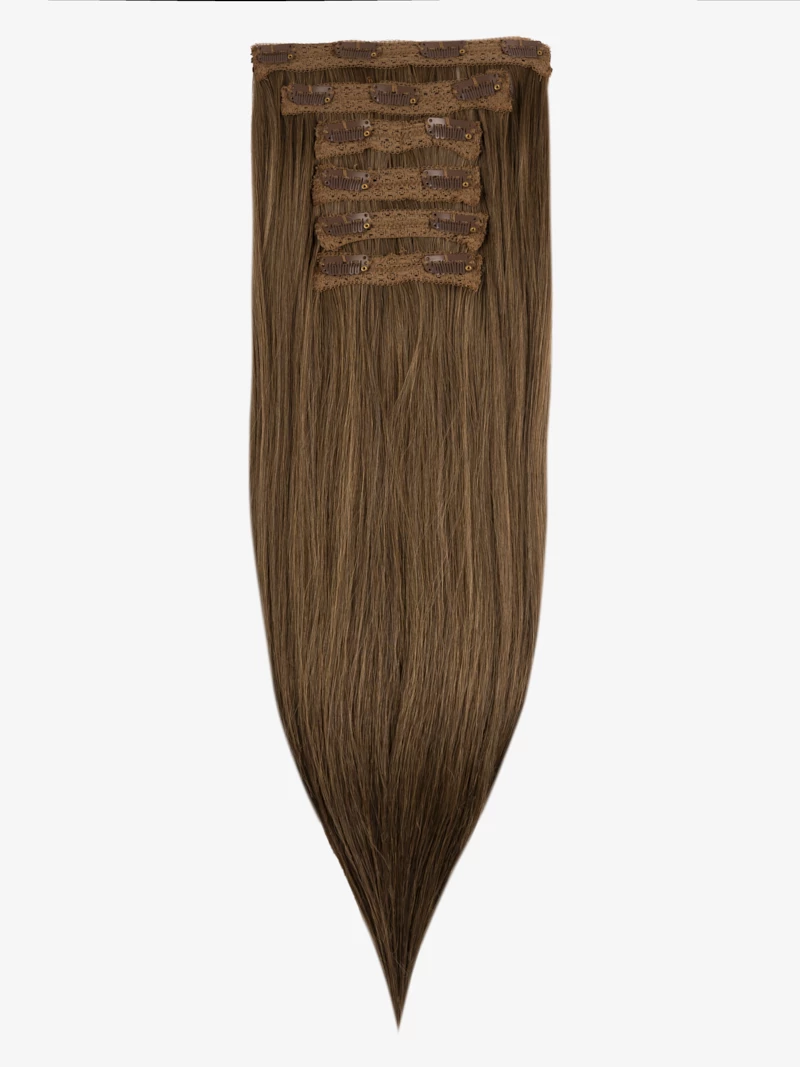 Włosy syntetyczne clip in 50 cm 6 taśm 120 gramów #1 Głęboka czerń (1)