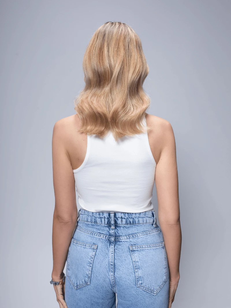 Bezszwowe włosy naturalne Clip In PREMIUM 53 cm 6 taśm 140g #4 Koniak