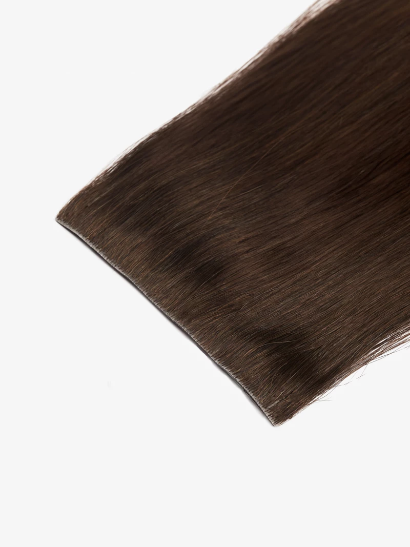 Niewidoczne Clip In włosy naturalne 53 cm #3 Naturalny brąz