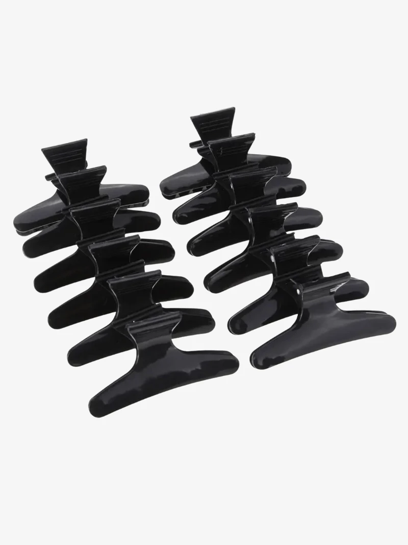Spinka czarny klips motylek 12 szt - 1010