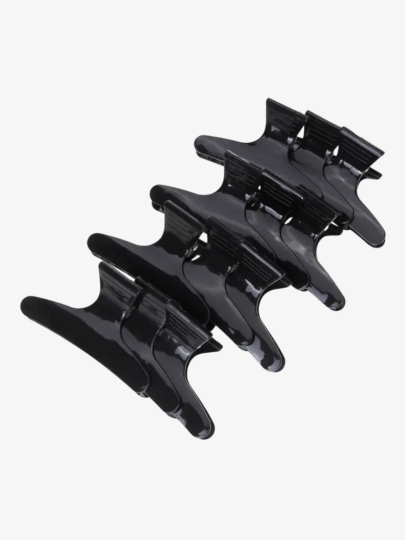 Spinka czarny klips motylek 12 szt - 1010
