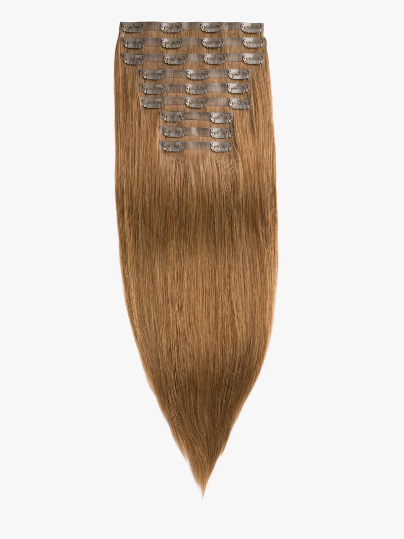 Bezszwowe włosy naturalne Clip In 50 cm 9 taśm 180 gramów #60 Bardzo jasny blond (1)
