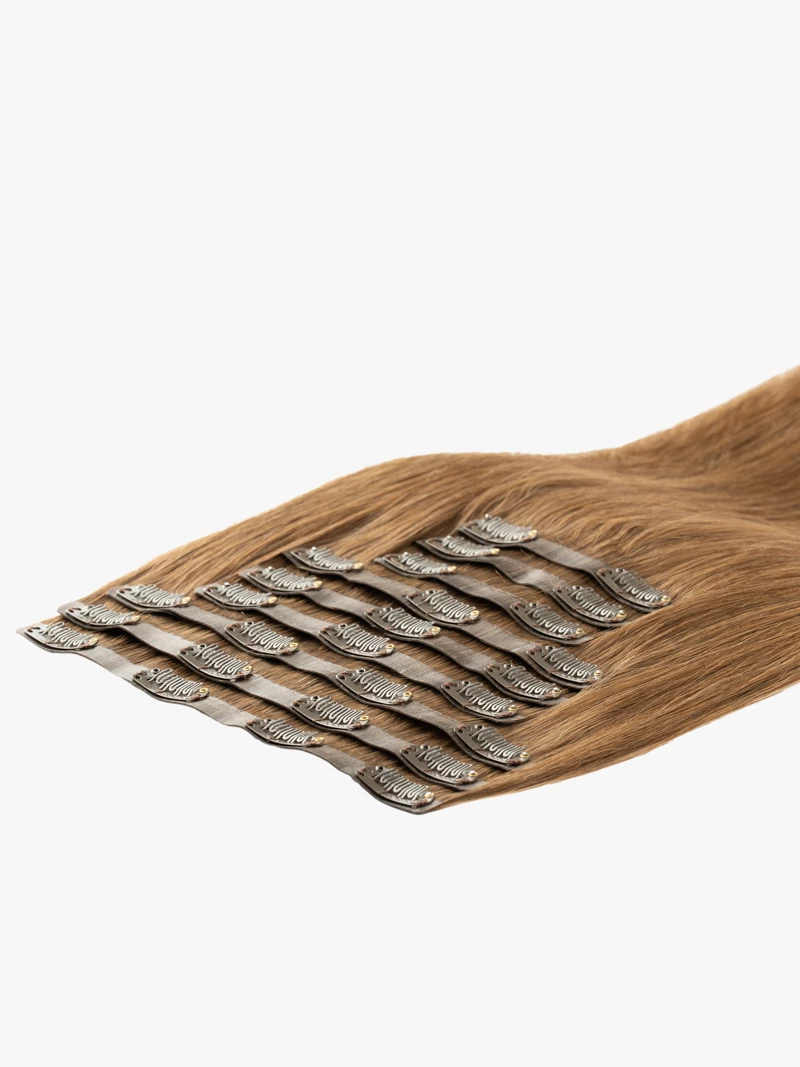 Bezszwowe włosy naturalne Clip In 50 cm 9 taśm 180 gramów #60 Bardzo jasny blond (1)